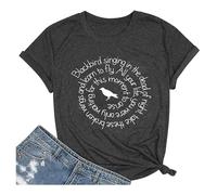 Camisetas de música country para mujer, diseño de mirlo cantando en la muerte de la noche, camisetas holgadas, casuales, vintage, holgadas, de manga corta, de moda, cómodas, de verano, Negro, L