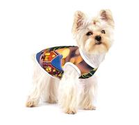 Camisetas de Navidad con estampado de pueblo para perros pequeños, camisa de moda transpirable sin mangas para perros pequeños