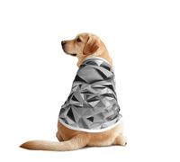 Camisetas de perro con estampado geométrico plateado para mascotas, chaleco suave y transpirable, ligero, elástico, para perros medianos