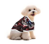 Camisetas de perro y gato con la bandera de Estados Unidos, ropa de algodón suave para perros pequeños, perfecta para perros salchicha, Yorkie y cachorros, trajes elegantes para mascotas