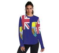 Camisetas de protección solar para mujer, con protección solar UPF50+, de secado rápido, ligeras, de manga larga, para atletismo, senderismo, viajes, Bandera de Santa Elena, Ascensión y Tristán Da, XL