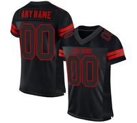 Camisetas de Rugby Personalizadas con Nombre y número para Adultos, jóvenes y preescolares. Camisetas de fútbol Americano Personalizadas de Manga Corta. B06
