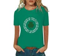 Camisetas de San Patricio para mujer 'S St Patricio' S Day Deja una carta Impresión Top Camisa Manga Corta Verano Moda Camisas 2026, verde, M