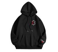 Camisetas de San Valentín para hombre y mujer, divertida, con aspecto de pareja, con diseño de amor, ligera, transpirable, para festival, suelta, informal, para primavera y verano, R negro., XXL