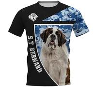 Camisetas de Terrier Ruso con Estampado 3D diseño de Camuflaje Azul Marino con Detalles Contrastados Animales Perro Camiseta de Rhodesian Ridgeback