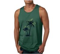 Camisetas de Tirantes Hombre 2024 Verano Moda Camiseta sin Mangas Estampado Hawaiano Playa Jogging Deporte Casual Gym Original Chandal Tank Top T-Shirt básica tee Chaleco