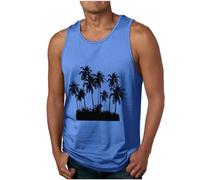 Camisetas de Tirantes Hombre 2024 Verano Moda Camiseta sin Mangas Estampado Hawaiano Playa Jogging Deporte Casual Gym Original Chandal Tank Top T-Shirt básica tee Chaleco