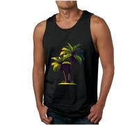 Camisetas de Tirantes Hombre 2024 Verano Moda Camiseta sin Mangas Estampado Hawaiano Playa Jogging Deporte Casual Gym Original Chandal Tank Top T-Shirt básica tee Chaleco
