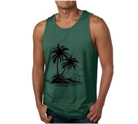 Camisetas de Tirantes Hombre 2024 Verano Moda Camiseta sin Mangas Estampado Hawaiano Playa Jogging Deporte Gym Original Casual Chandal Tank Top T-Shirt básica tee Chaleco