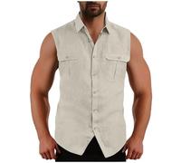 Camisetas de Tirantes Hombre,Verano Camisa sin Mangas Moda básica Casual Deporte Gym Original Slim Fit Camisetas de Tirantes Color sólido Tank Top Shirts Camisas tee 2025