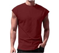 Camisetas de Tirantes Hombre Verano Camiseta sin Mangas Moda Diario Deportivo Gym Algodón Color sólido Casual Chandal Tank Top Playa T-Shirt básica tee Chaleco Cómodo Talla Grande 2025