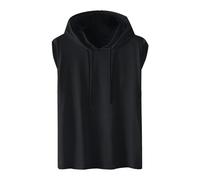 Camisetas de Tirantes Hombre Verano Moda Camiseta sin Mangas con Capucha Diario Color sólido Casual Deporte Gym Original Chandal Tank Top Chaleco T-Shirt básica tee Talla Grande 2025