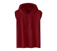 Camisetas de Tirantes Hombre Verano Moda Camiseta sin Mangas con Capucha Diario Color sólido Casual Deporte Gym Original Chandal Tank Top Chaleco T-Shirt básica tee Talla Grande 2025