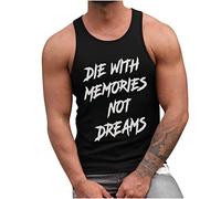 Camisetas de Tirantes Hombre Verano Moda Casual Camiseta sin Mangas Deporte Gym Original Estampado Chandal Tank Top Playa T-Shirt Punk gótico tee Chaleco Talla Grande