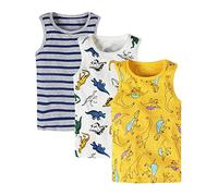 Camisetas de Tirantes para Niño Algodón Cuello Redondo Camisetas Interiores Bebé Niño pequeño Dibujos Animados Camiseta sin Mangas Pack de 3 TW505, 110
