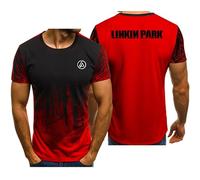 Camisetas de Verano for Hombre de Linkin Park, de Manga Corta, Transpirables y elásticas, con Estampado de Logotipo.(A,XL)
