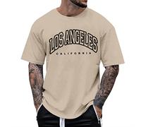 Camisetas de verano para hombre de California de Los Ángeles, camisetas de verano 2025 con gráfico de moda, casuales, lindas camisetas de manga corta, ajuste holgado, cuello redondo, primavera 2025