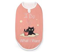 Camisetas de verano para mascotas con texto en inglés "I Do What I Want Dog", camiseta sin mangas transpirable para cachorros y gatos pequeños