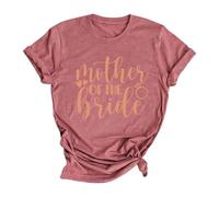 Camisetas de verano para mujer, diseño gráfico, lindas y holgadas, para gimnasio, camisetas de moda con letras de 2026, cuello redondo, camiseta de playa para salir, camisetas de manga corta, rosa, XL