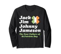 Camisetas del Día de San Patricio | Jack Jim Johnny Jameson Fathers Manga Larga