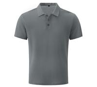 Camisetas delgadas para hombre, Elavure The Prestigio, polos de manga corta, de algodón liso, casual, entrenamiento, paquete múltiple, gris, M