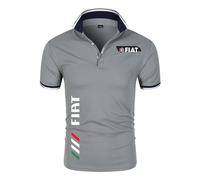 Camisetas Deporte Hombre Italian Car Enthusiast, Golf Tenis Camisa de Po.lo con Estampado, camisa Po.lo de manga corta Camisetas Outdoor, office(Grey,XL)
