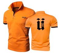 Camisetas Deporte Hombre Unk-ut，Cómodo Po.lo Manga Corta de Tenis，Ropa de Secado Rápido para Correr Gimnasio(Orange,4XL)