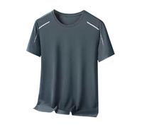 Camisetas deportivas transpirables de secado rápido para hombre, camisetas deportivas ligeras y cómodas de cuello redondo, sin arrugas, para deportes al aire libre, correr, gimnasio, entrenamiento