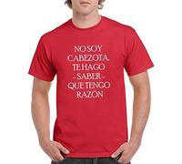 Camisetas divertidas Child cabezota, te Hago Saber Que Tengo razon - para Hombre Camisetas Talla Large Color Rojo
