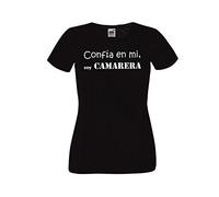 Camisetas divertidas Child confia en mi, Soy Camarera - para Mujer Camisetas Talla Small Color Negro