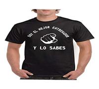 Camisetas divertidas Child Mejor Entrenador y lo Sabes - para Hombre Camisetas Talla Large Color Negro