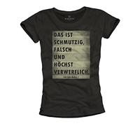 Camisetas Divertidas con Frases aleman para Mujer - Esta es Sucio, Mal y Altamente reprobable. Cuenta Conmigo S