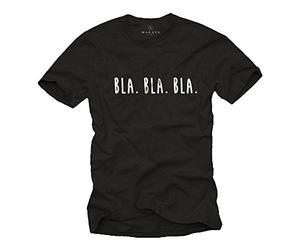 Camisetas Divertidas con Frases para Hombres - BLA BLA BLA - Negras L