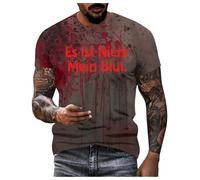 Camisetas divertidas de Halloween con texto en inglés "I'm Fine It's Not My Blood Scary", regalo 5X grande de película de Halloween, disfraz de payaso, ropa de sangre, camiseta con estampado