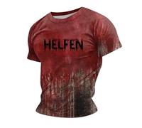 Camisetas divertidas de regalo de Halloween con texto en inglés "I'm Fine It's Not My Blood Scary" 5X Large Scary Clown Accessories Im Fine Bloody Shirt Camiseta de Halloween para hombres y mujeres