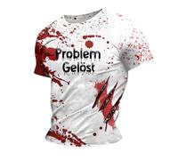 Camisetas divertidas de regalo de Halloween con texto en inglés "I'm Fine It's Not My Blood Scary" 5X Large Scary Clown Accessories Im Fine Bloody Shirt Camiseta de Halloween para hombres y mujeres