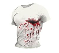 Camisetas divertidas de regalo de Halloween con texto en inglés "I'm Fine It's Not My Blood Scary" 5X Large Scary Clown Accessories Im Fine Bloody Shirt Camiseta de Halloween para hombres y mujeres
