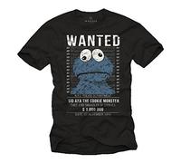 Camisetas Divertidas Hombre Manga Corta - Wanted Cookies Galletas Negra XXXXXL