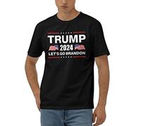 Camisetas divertidas para hombre Trump 2024 Lets Go Brandon T Shirt Camisetas divertidas (color: color: tamaño: M)
