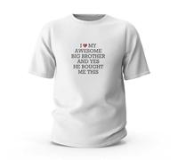 Camisetas divertidas para mujer con texto en inglés "I Love My Awesome Big Brother & Yes He Bought Me This", camisetas para hombre, camisetas novedosas para hombre, Color, L