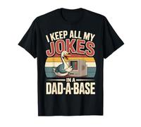 Camisetas Divertidas para papá con Texto en inglés I Keep Jokes In A Dad A Base Camiseta