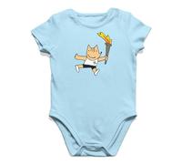 Camisetas EGB Body Bebé Antorcha cobi - Barcelona 92 - Ochenteras 80´s Retro Comic Tallas Especiales (Azul, 12 Meses)