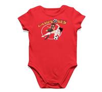 Camisetas EGB Body Bebé Campeones - Oliver Y Benji - Ochenteras 80´s Retro Comic Tallas Especiales (Rojo, 6 Meses)