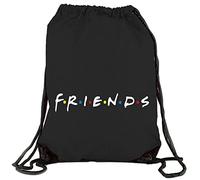 Camisetas EGB Bolsa Mochila Friends Series TV Net ochenteras 80´s Retro Comic (Negro, algodón)