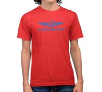 Camisetas EGB Camiseta Adulto/Niño Aeroflot Ochenteras 80´s Retro Comic Tallas Especiales (Rojo, XL)