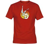 Camisetas EGB Camiseta Adulto/Niño Asterix El Galo ochenteras 80´s Retro Comic (Rojo, 3XS)