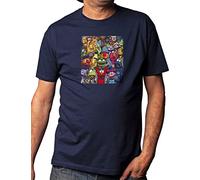 Camisetas EGB Camiseta Adulto/Niño Barrio Sésamo Ochenteras 80´s Retro Comic Tallas Especiales (Marino, XXL)