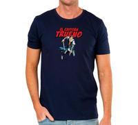 Camisetas EGB Camiseta Adulto/Niño Capitán Trueno - Ochenteras 80´s Retro Comic Tallas Especiales (Marino, L)