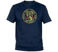 Camisetas EGB Camiseta Adulto/niño Cobra Kai Karate Kid ochenteras 80´s Retro (Marino, L)