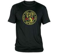 Camisetas EGB Camiseta Adulto/niño Cobra Kai Karate Kid ochenteras 80´s Retro (Negro, 4XL)